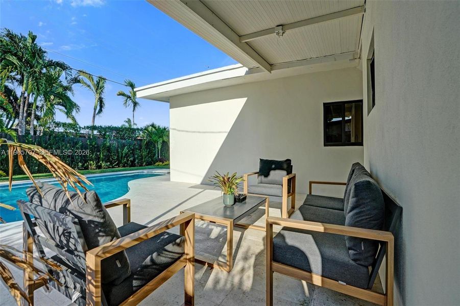 Exterior details and patio area of a home in , North Miami Beach (Image 24).