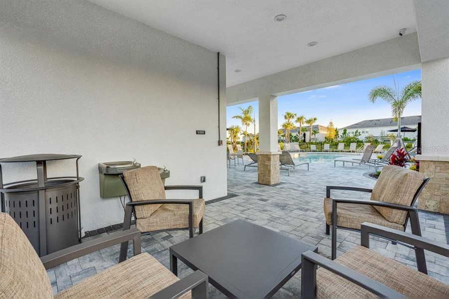 Exterior details and patio area of a home in The Towns at Skye Ranch, Sarasota (Image 3). Exterior details and patio area of a home in The Towns at Skye Ranch, Sarasota (Image 3).