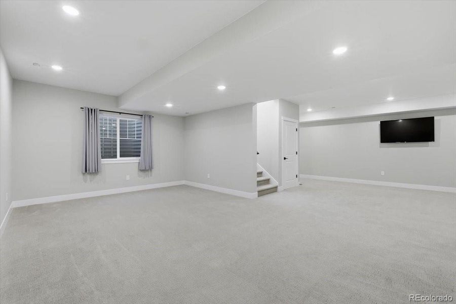 The sellers just had the basement finished and it is lovely!