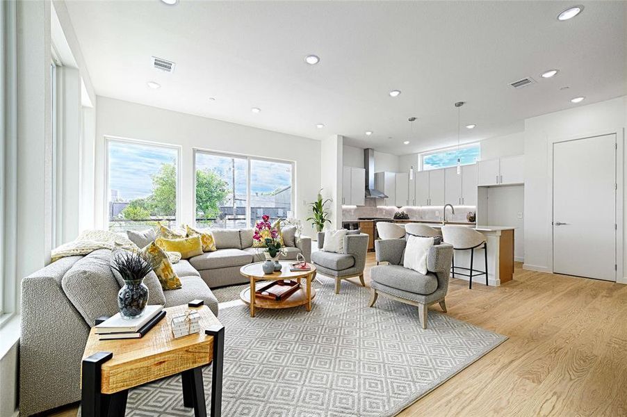 Furnished interior view inside a new home in , Dallas (Image 10).