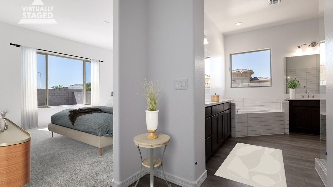 Representative furnished interior of a home built from the Granada by DRB Homes in Windrose, Waddell (Image 26).