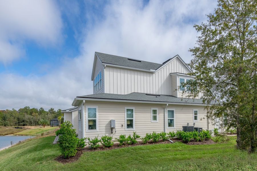 Representative exterior details of a home built from the Stella II by Riverside Homes in Hidden Creek at SilverLeaf, St. Augustine (Image 27).