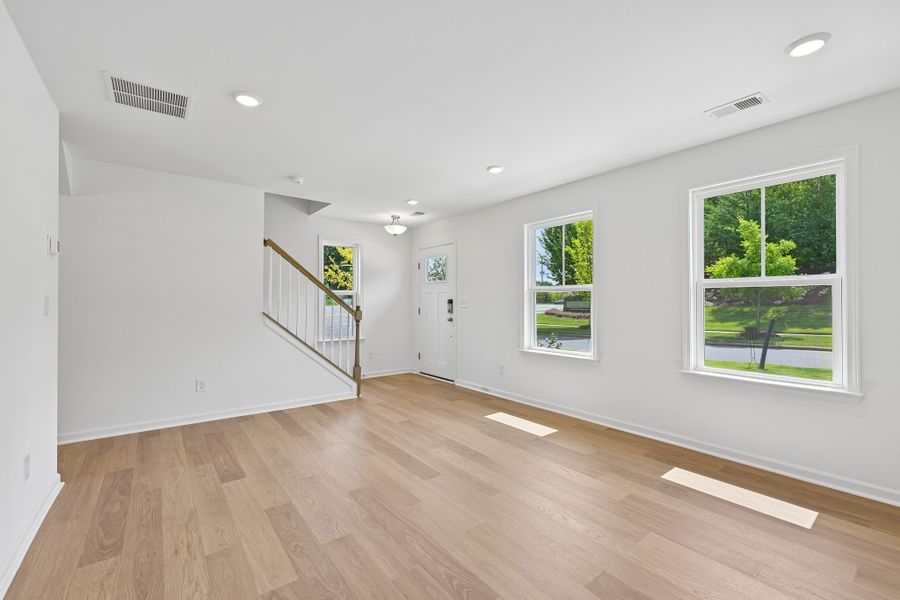 Spacious, unfurnished interior of a new home in Senata at Research Park, Charlotte (Image 19). Spacious, unfurnished interior of a new home in Senata at Research Park, Charlotte (Image 19).