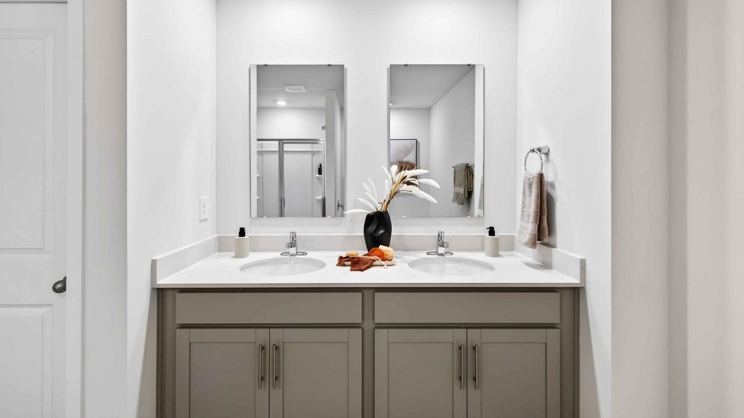 Furnished interior view inside a new home in The Falls at Newton, Newton (Image 14).