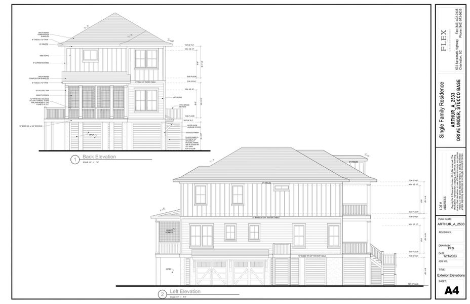 Exterior rendering of this home design in , Johns Island, SC (Image 4).