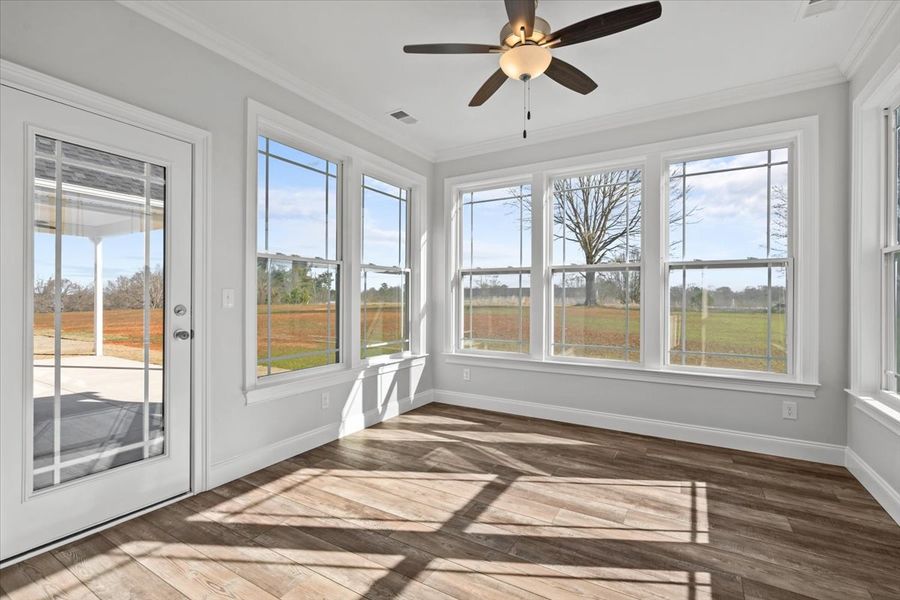 Representative unfurnished interior of a home built from the Roosevelt by Enchanted Homes in Guadalupe Heights, Seguin (Image 13).