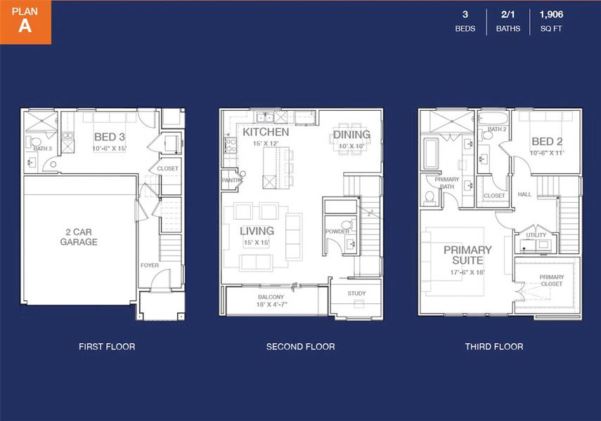 2D floor plan layout of this home in , Houston, TX (Image 4).
