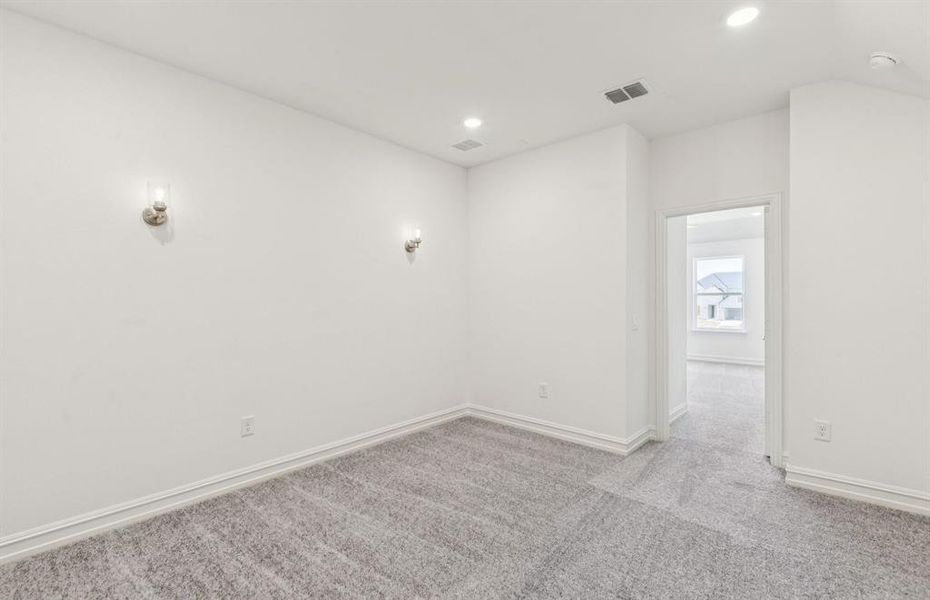 Optional media room on second level Optional media room on second level