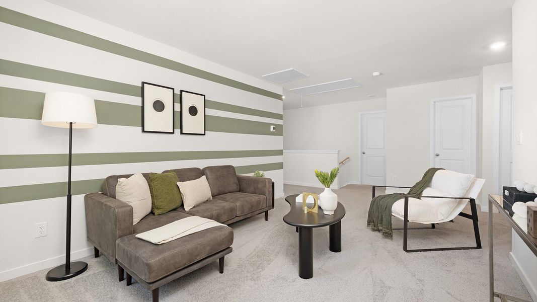 Furnished interior view inside a new home in Tap Root Farms, Fletcher (Image 26).