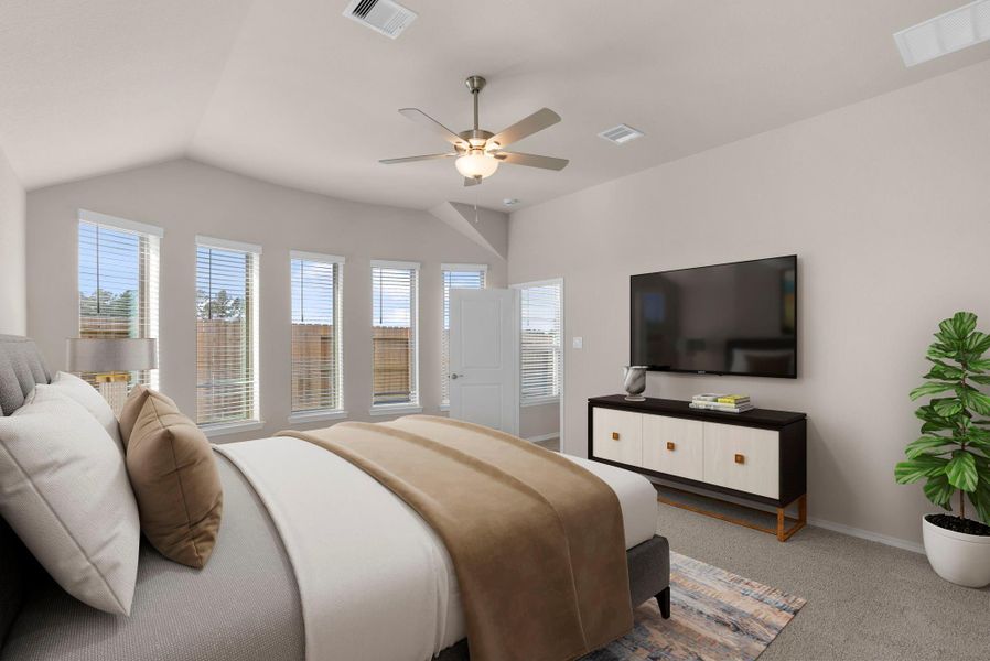 Furnished interior view inside a new home in The Trails 50', New Caney (Image 10).