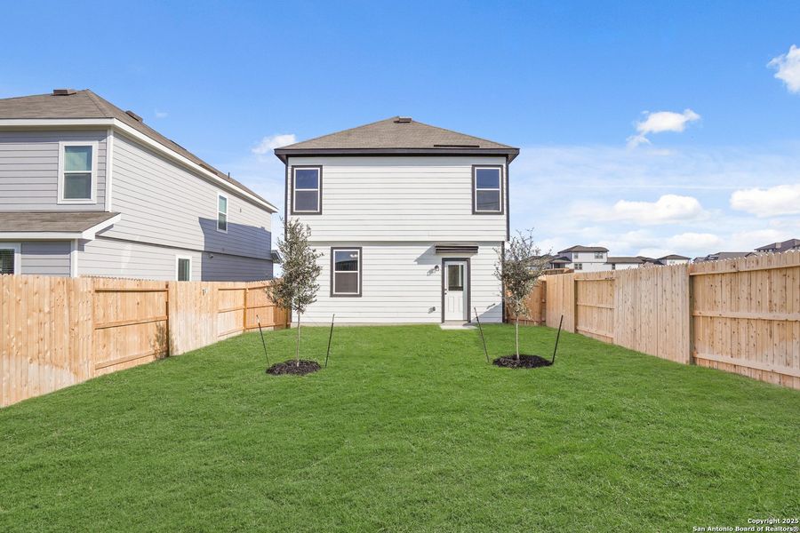 Exterior details and patio area of a home in Katzer Ranch, Converse (Image 18).