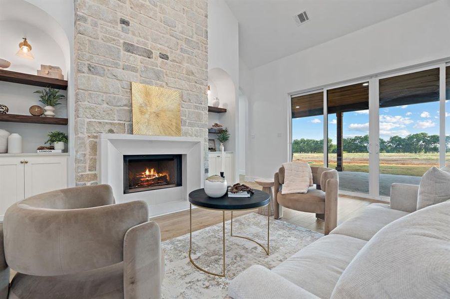 Furnished interior view inside a new home in , Krum (Image 32).