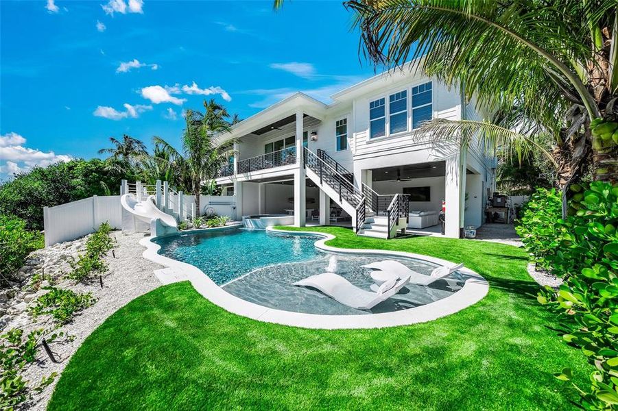 Front exterior of a new home in , Sarasota, FL, highlighting curb appeal (Image 24).