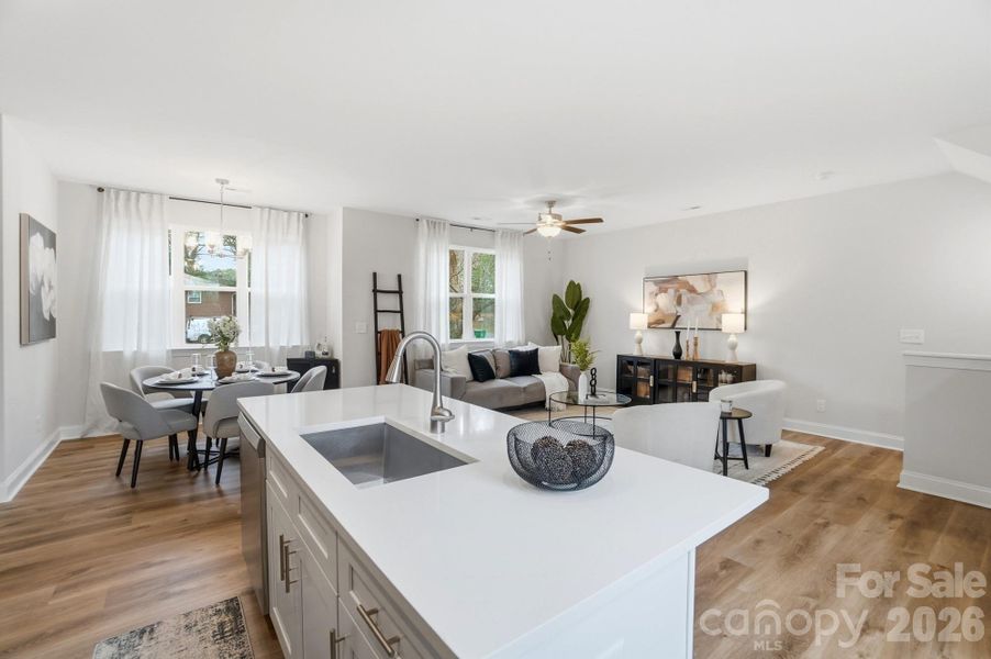 Furnished interior view inside a new home in , Charlotte (Image 15). Furnished interior view inside a new home in , Charlotte (Image 15).