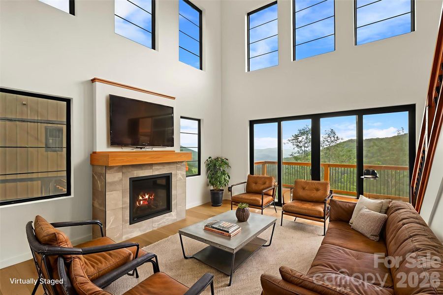 Great room virtually staged Great room virtually staged