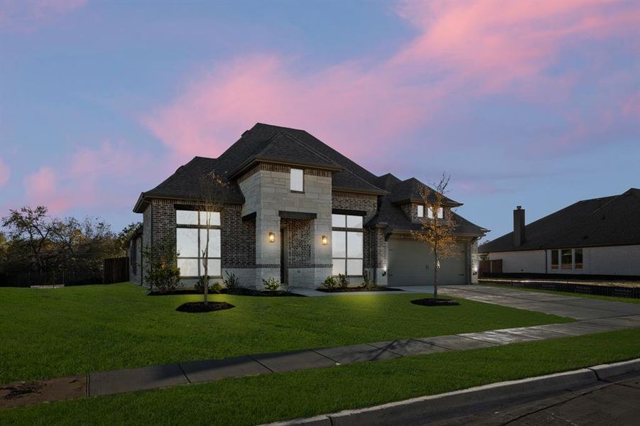 Front exterior of a new home in Mockingbird Hills, Joshua, TX, highlighting curb appeal (Image 20). Front exterior of a new home in Mockingbird Hills, Joshua, TX, highlighting curb appeal (Image 20).
