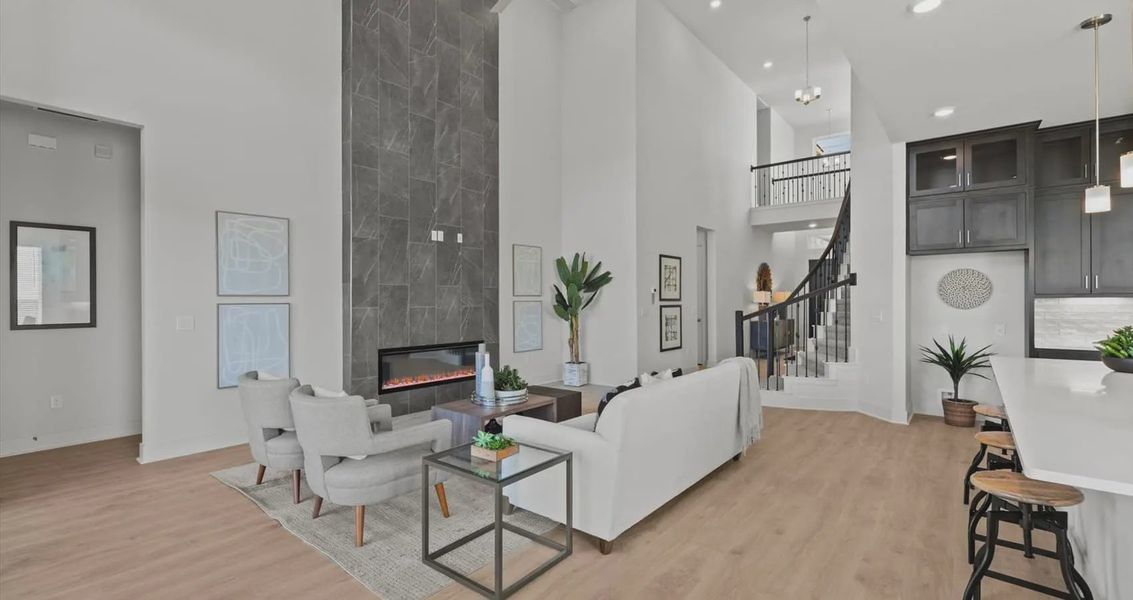 Representative furnished interior of a home built from the Waterloo by Chesmar Homes in Village at Three Oaks, Seguin (Image 8). Representative furnished interior of a home built from the Waterloo by Chesmar Homes in Village at Three Oaks, Seguin (Image 8).