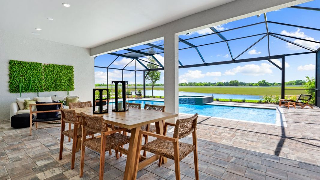 Representative exterior details of a home built from the Pallazio II by Taylor Morrison in Esplanade at Rivergrass, Naples (Image 3).