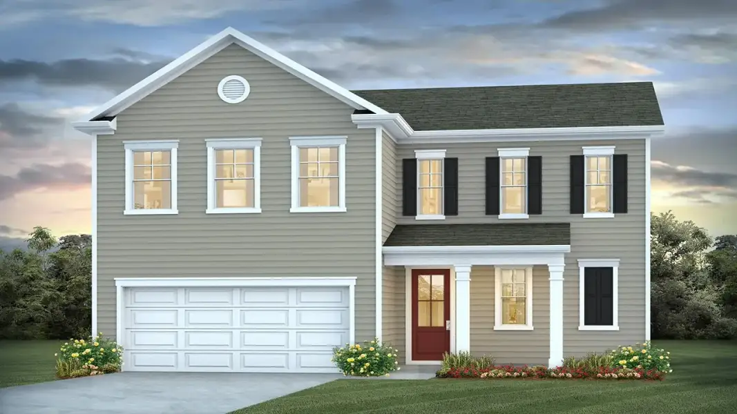 Representative exterior photo of a completed home built from the Belfort by D.R. Horton in Riverlake, Supply, NC (Image 2).