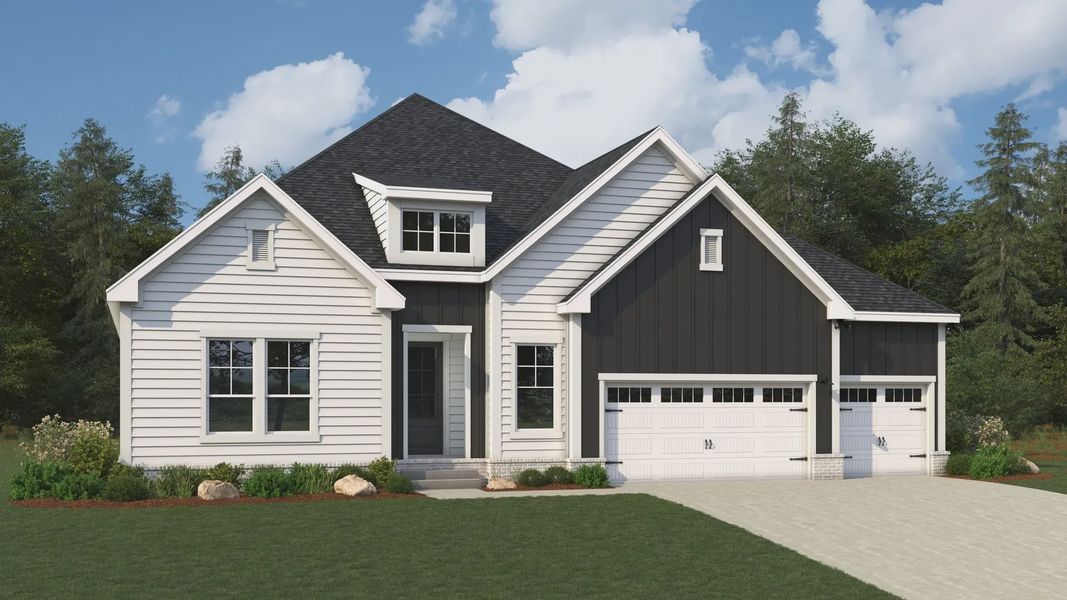 Front exterior of a new home in Brush Creek, Fairview, TN, highlighting curb appeal (Image 25).