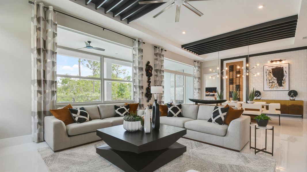 Furnished interior view inside a new home in Mosaic, Port St. Lucie (Image 38).