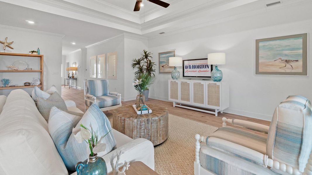 Representative furnished interior of a home built from the McKenzie by D.R. Horton in Holley Grove at Peach Creek - Waterfront Homes, Santa Rosa Beach (Image 12).