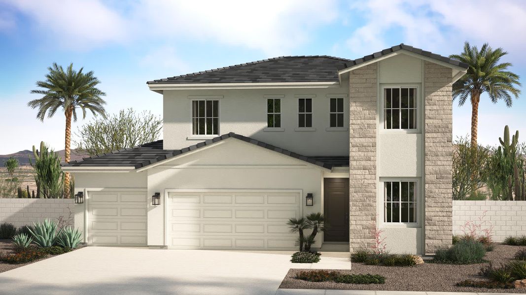 Modern Ranch Elevation | Malta | Marlowe | New Homes in Glendale, AZ | Landsea Homes