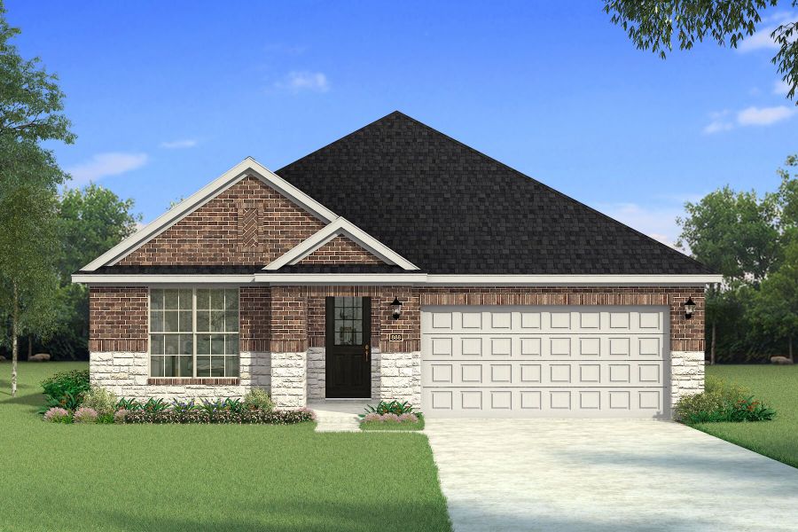 The Sarafina - Traditional 2 with Stone Elevation