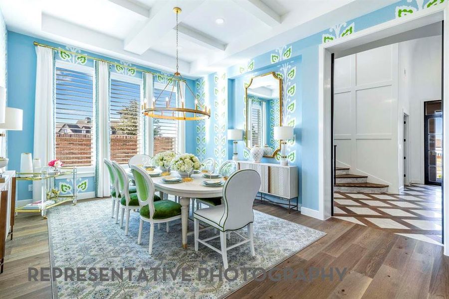 Furnished interior view inside a new home in Wildflower Ranch, Dish (Image 9).