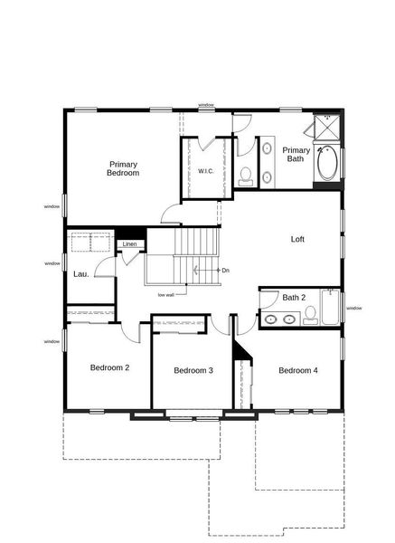 2D floor plan layout of this home in Windsong, Thornton, CO (Image 3).