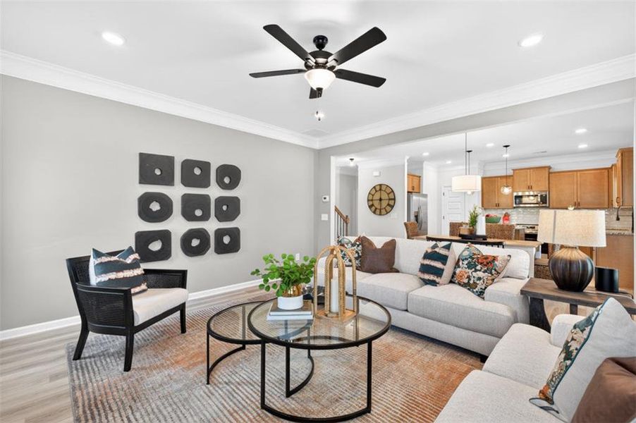 Furnished interior view inside a new home in The Stiles, Cartersville (Image 24).