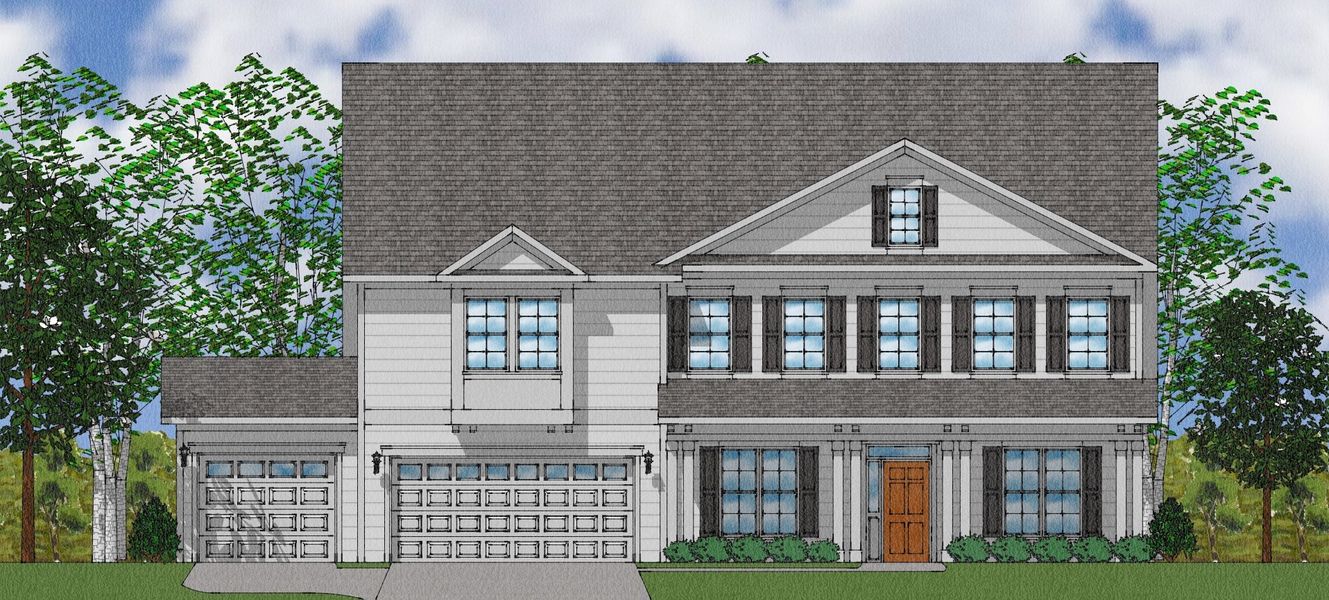 Representative exterior photo of a completed home built from the Livingston - Elite Collection by Mungo Homes in Walnut Grove, Easley, SC (Image 28).