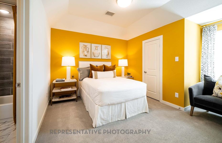 Furnished interior view inside a new home in Meridiana: 40ft. lots, Manvel (Image 12).