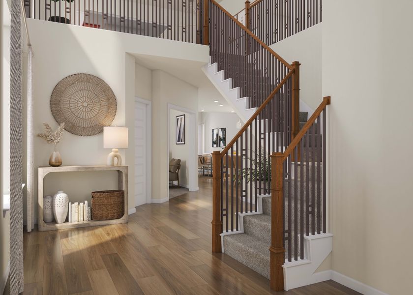 Representative furnished interior of a home built from the Spyglass by Tri Pointe Homes in Flora, Hutto (Image 7).