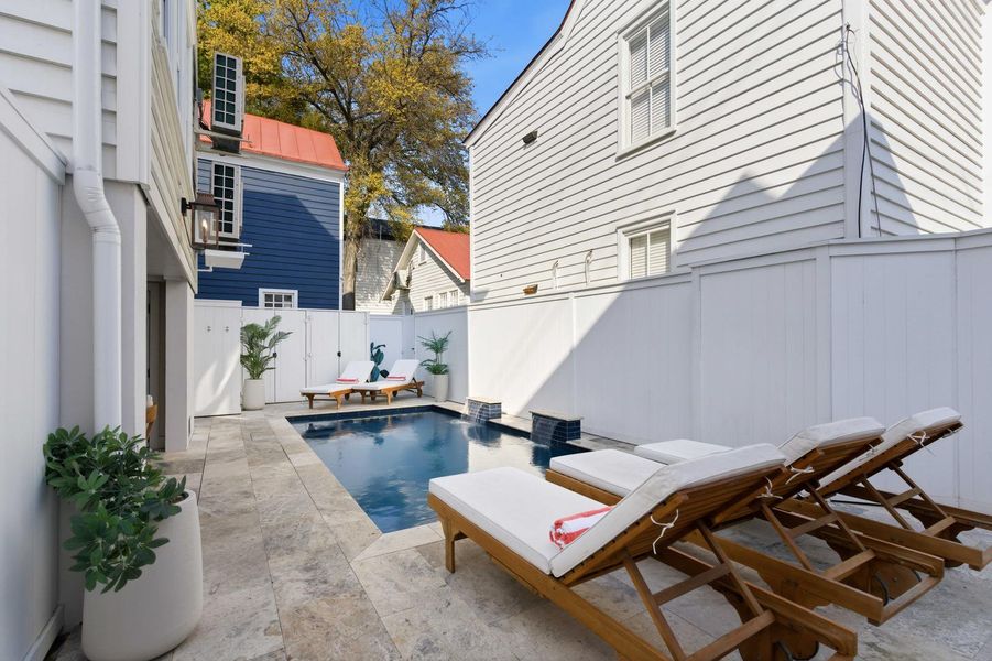 Exterior details and patio area of a home in , Charleston (Image 31).