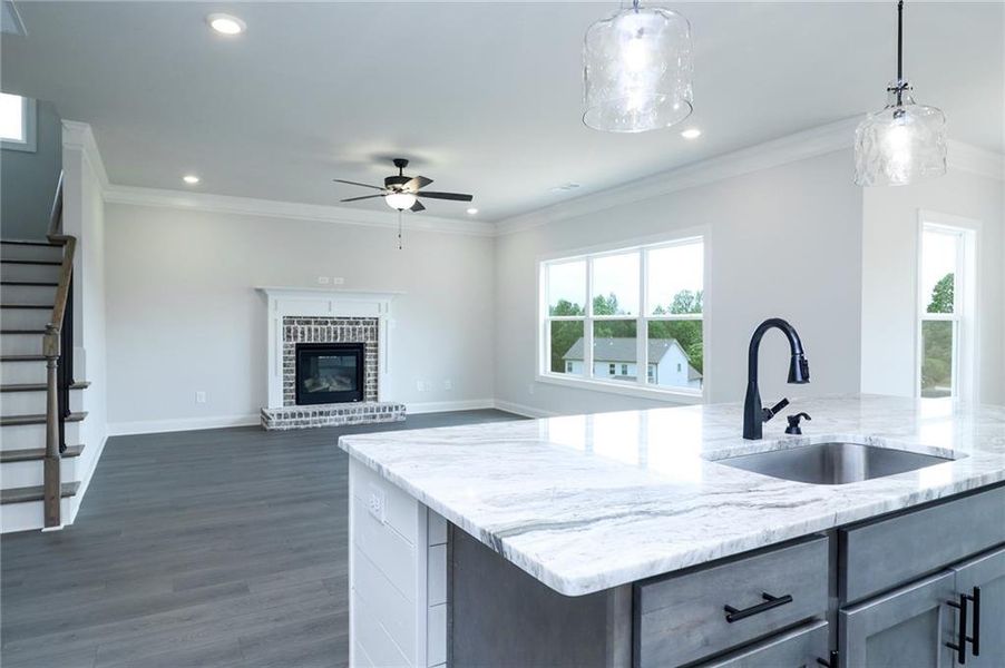 Furnished interior view inside a new home in Calgary Downs, Winder (Image 7).