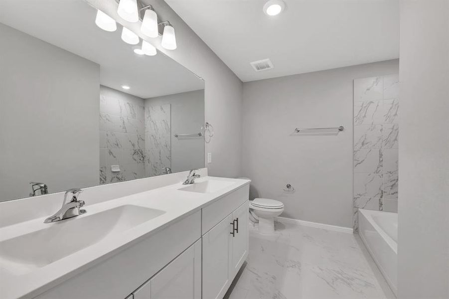 Furnished interior view inside a new home in The Preserve, Justin (Image 7).