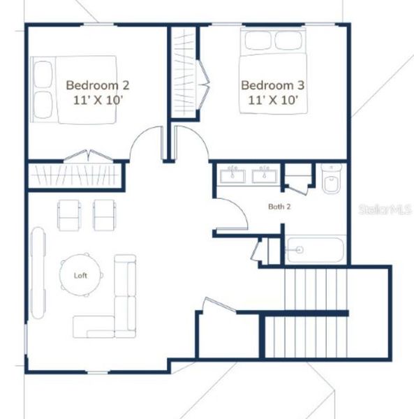 2D floor plan layout of this home in Sabana Reserve, Ocala, FL (Image 3). 2D floor plan layout of this home in Sabana Reserve, Ocala, FL (Image 3).