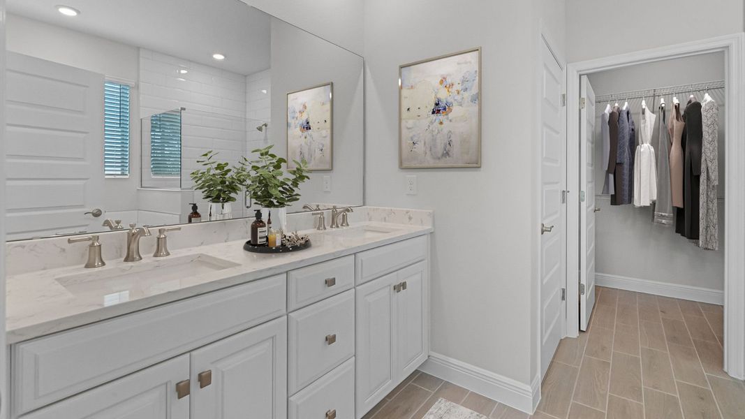 Representative furnished interior of a home built from the BELLMORE by D.R. Horton in Waterleigh, Winter Garden (Image 8).