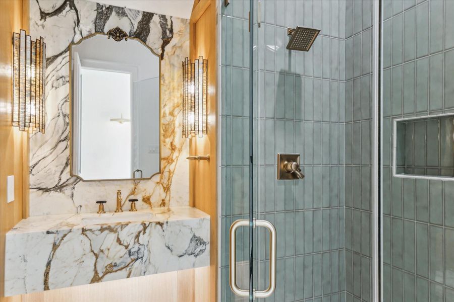 Spectacular finishes throughout! Look no further than the full bath adjacent to the study.*Picture is of a recently constructed home by the builder.  1519 Candlelight will be similar in quality, but these pictures are not meant to be an exact representation of the new home. Specs of home may change at sole discretion of the seller.