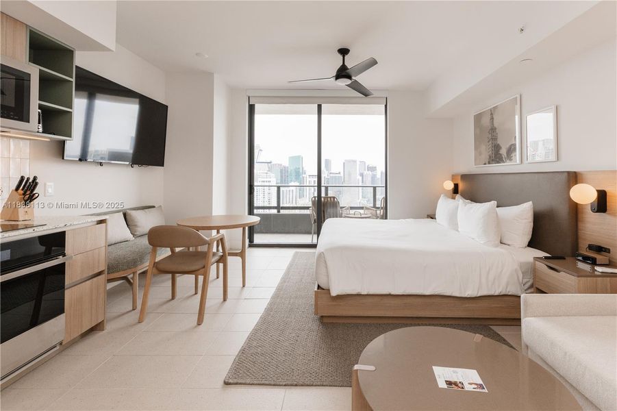 Furnished interior view inside a new home in Gale Hotel & Residences Miami (former Natiivo), Miami (Image 14).