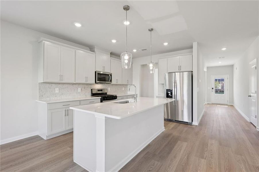 Furnished interior view inside a new home in Parkside at Grayson, Grayson (Image 14).