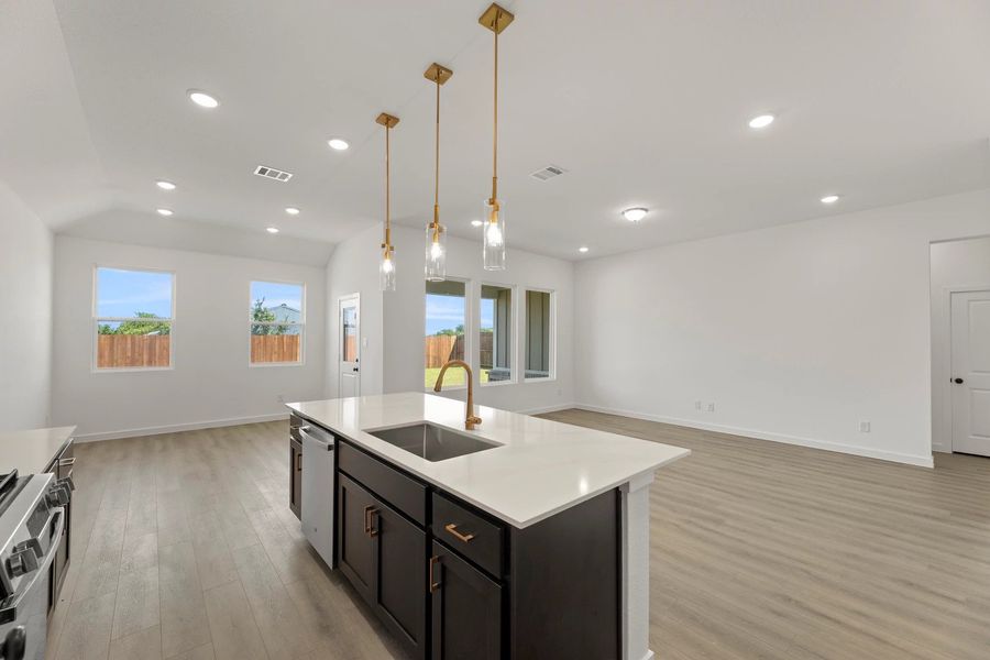 Open Kitchen-Living-Dining Room featuring the Oxford Collection Open Kitchen-Living-Dining Room featuring the Oxford Collection