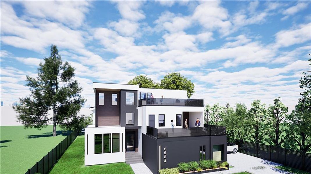 Front exterior of a new home in , Atlanta, GA, highlighting curb appeal (Image 26). Front exterior of a new home in , Atlanta, GA, highlighting curb appeal (Image 26).