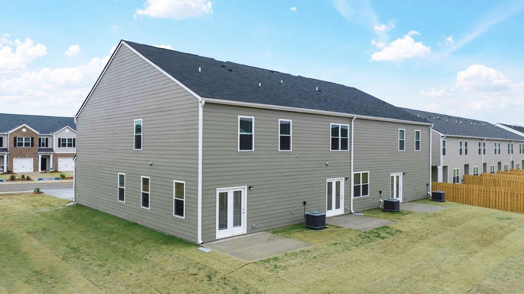 Exterior details and patio area of a home in Laurel Park Townhomes, Hephzibah (Image 20).