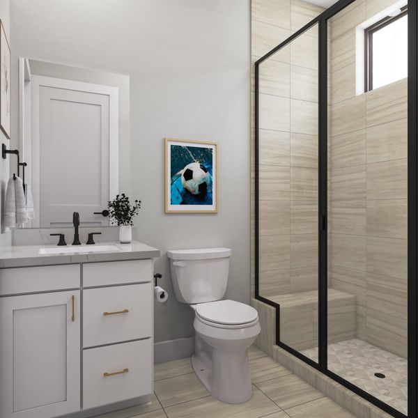 Representative furnished interior of a home built from the Veneto by Tri Pointe Homes in Legacy Grove, Montgomery (Image 29).