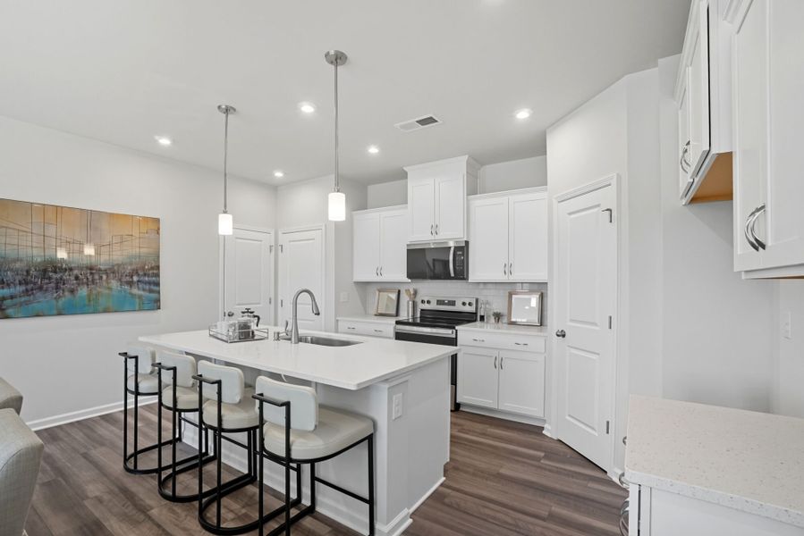 Representative furnished interior of a home built from the Shelby by Mattamy Homes in The Townes at Westfall, Gastonia (Image 9).