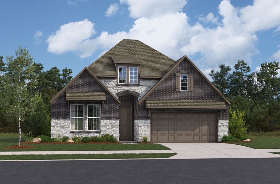 Representative exterior photo of a completed home built from the Blanco by Beazer Homes in Venado Crossing, Cibolo, TX (Image 4). Representative exterior photo of a completed home built from the Blanco by Beazer Homes in Venado Crossing, Cibolo, TX (Image 4).