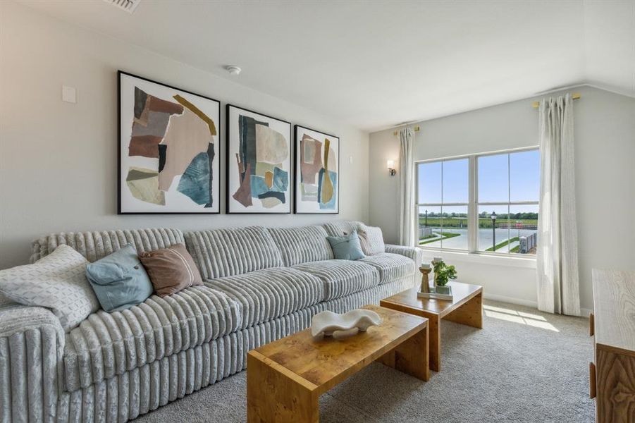 Media Room in the Winters home plan by Trophy Signature Homes  REPRESENTATIVE PHOTO