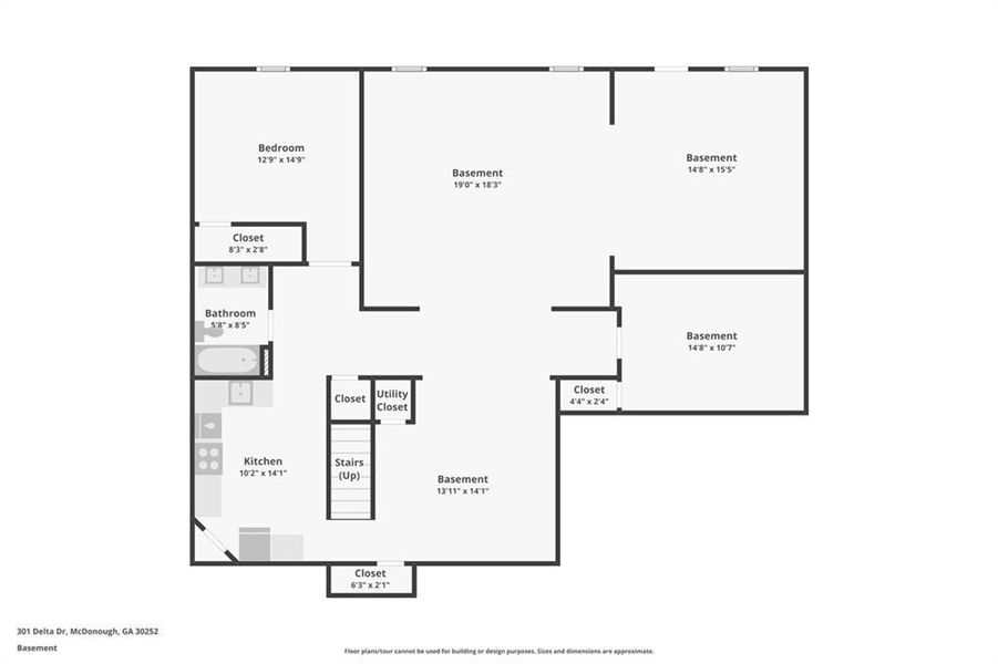 2D floor plan layout of this home in Trinity Park, McDonough, GA (Image 5).